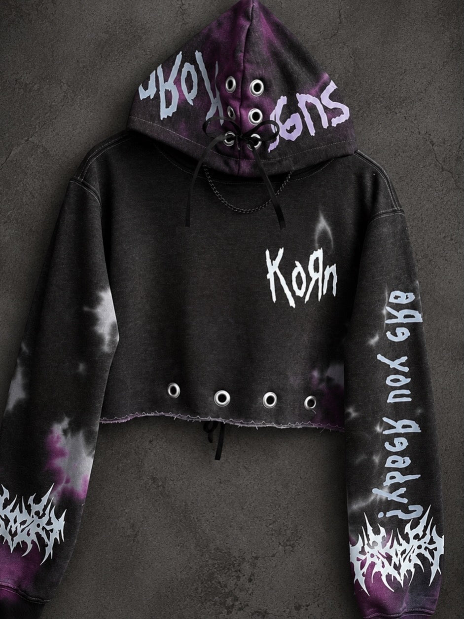 CROP TOP hoodie Korn