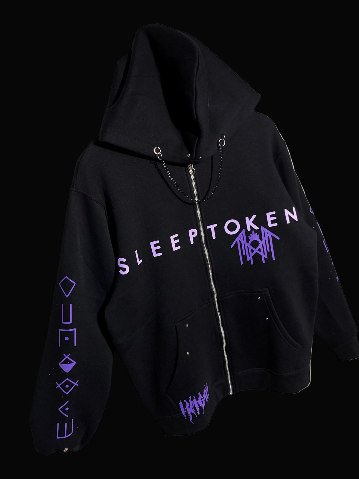 SLEEP TOKEN ZIPPER LILA HOODIE