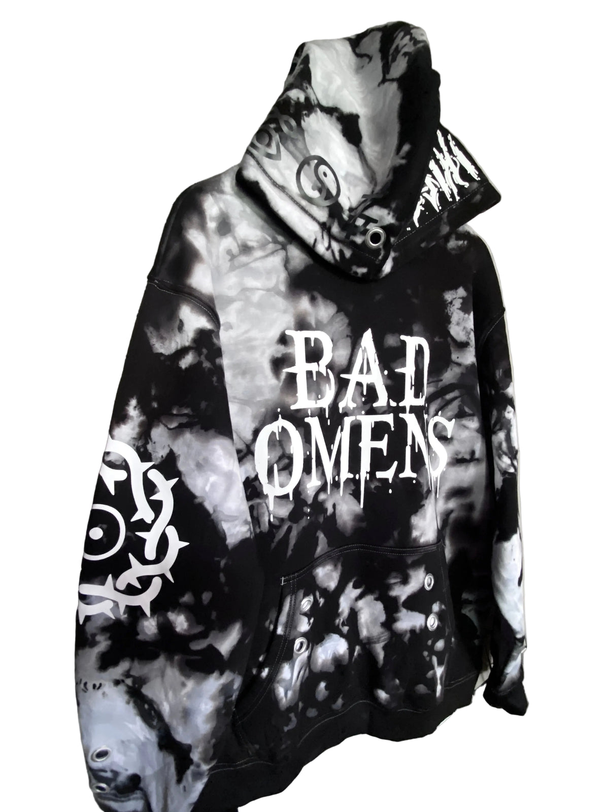 BAD OMENS WHITE&BLACK HOODIE