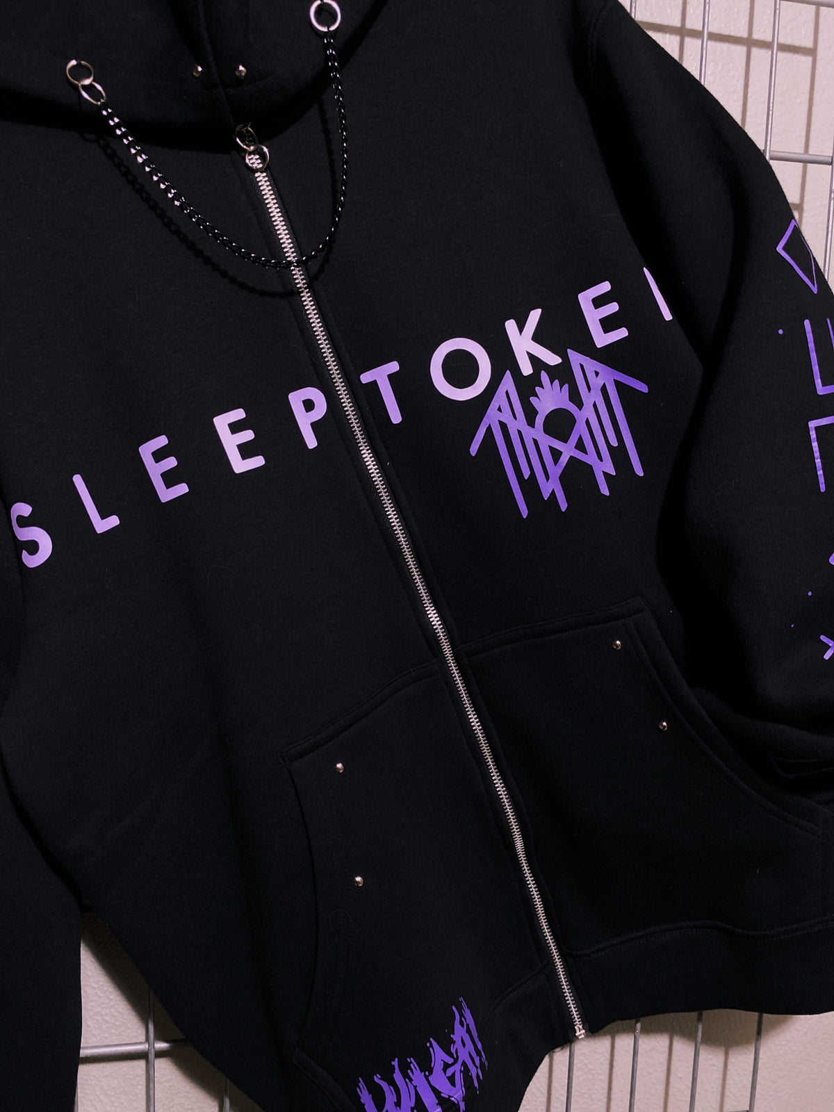 SLEEP TOKEN ZIPPER LILA HOODIE