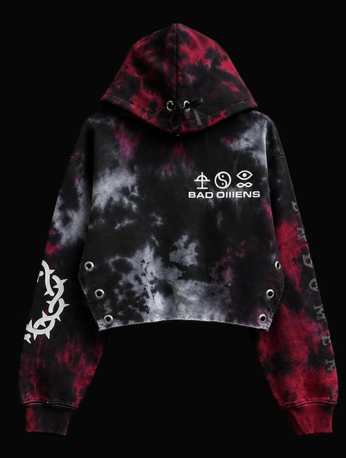 Bad Omens Crop-Hoodie – Rot