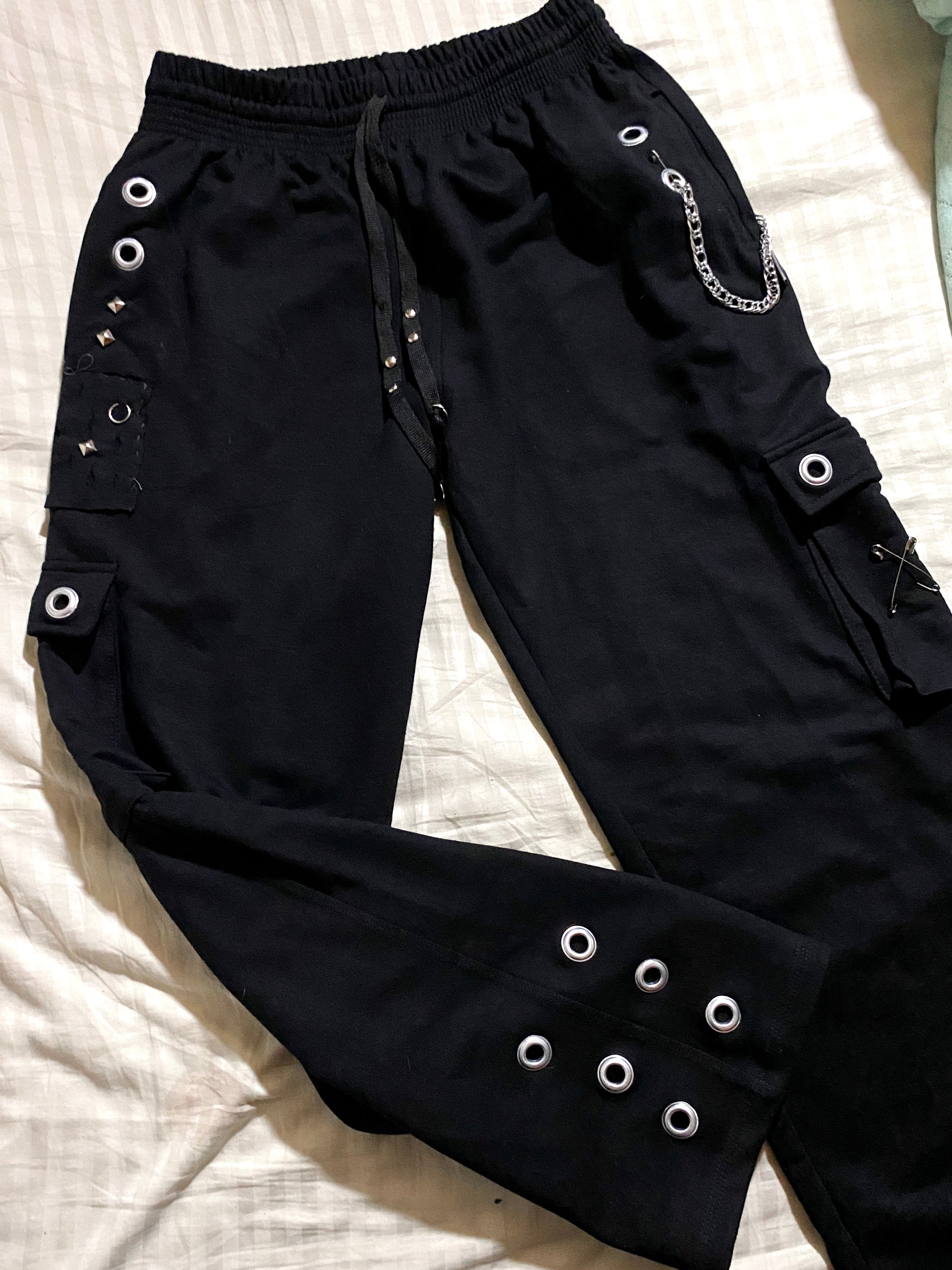 Pantalón Cargo Ancho Negro