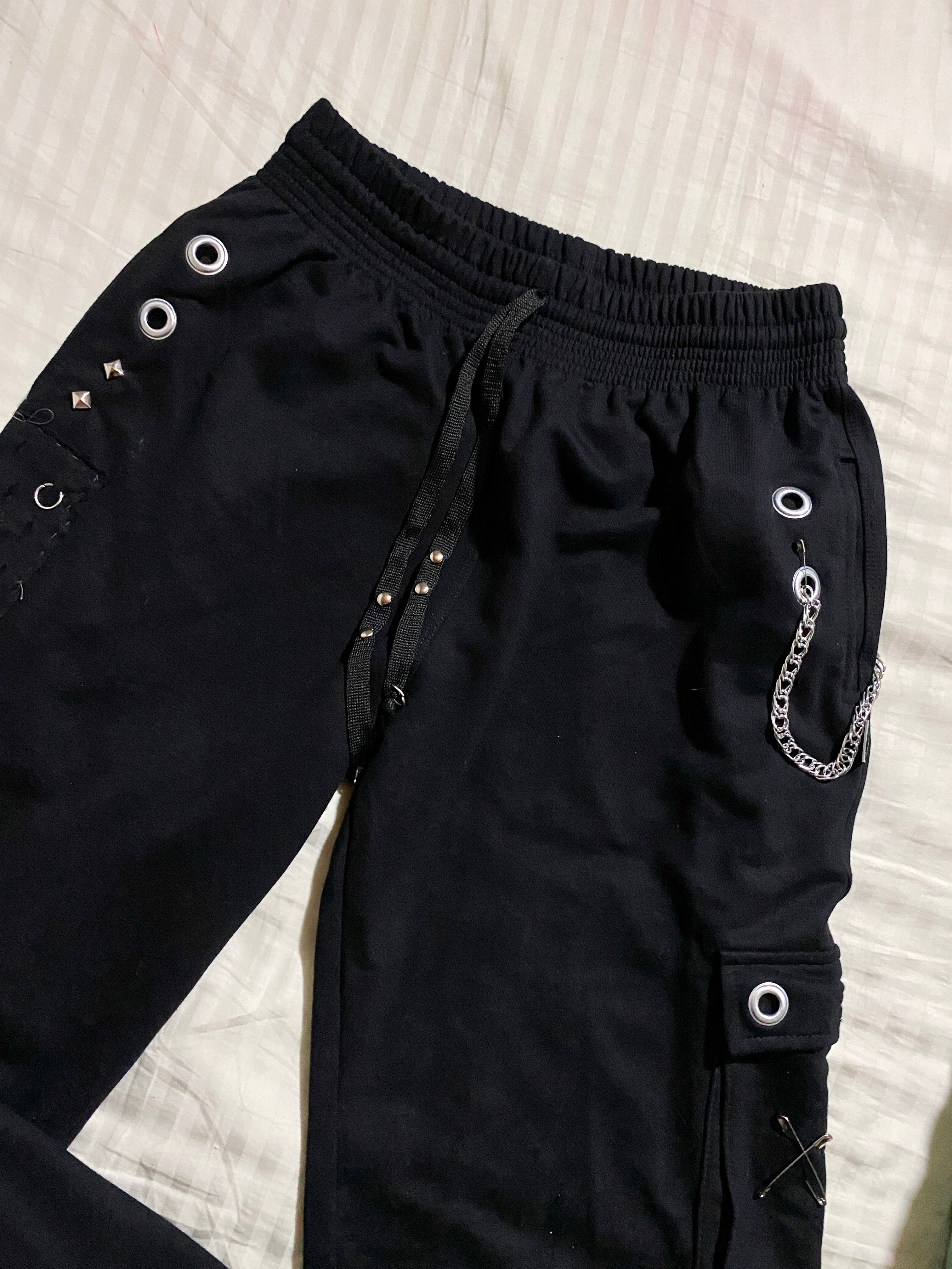 Pantalón Cargo Ancho Negro