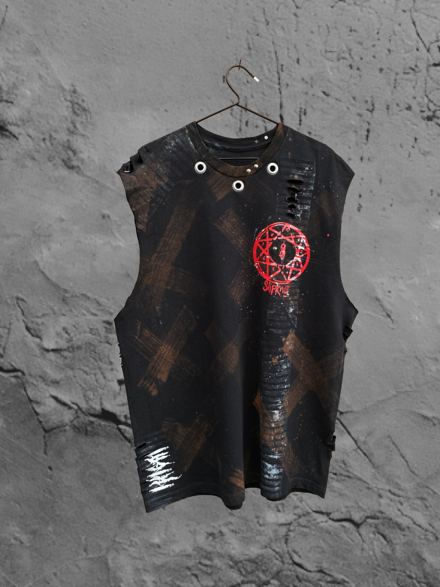Musculosa Slipknot Pentagrama — frente
